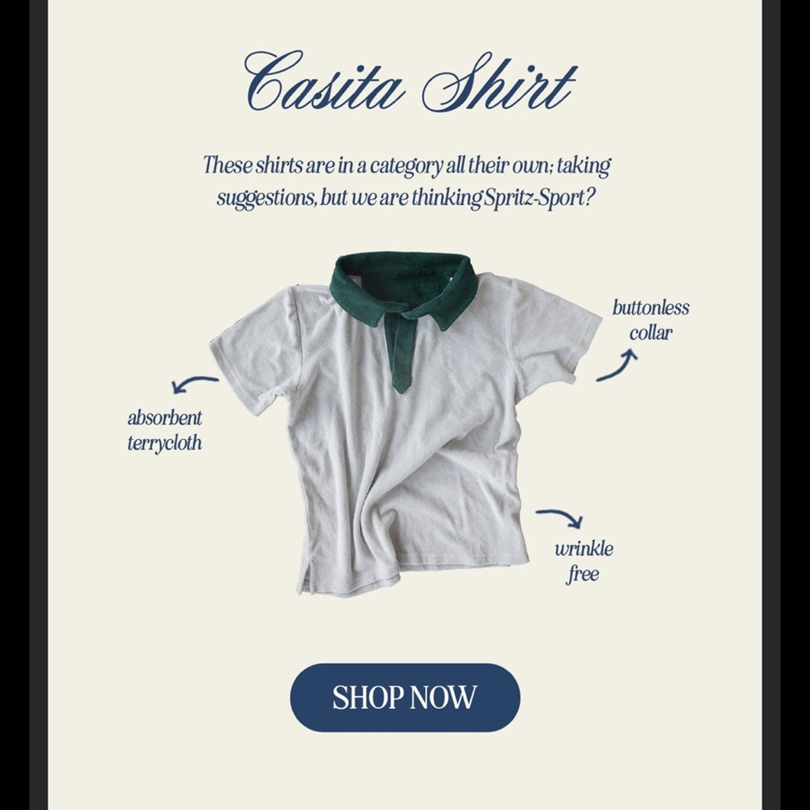 2 Pc Set Cadets Casita Terry Shorts And Polo Retro Set — image 4 of 8